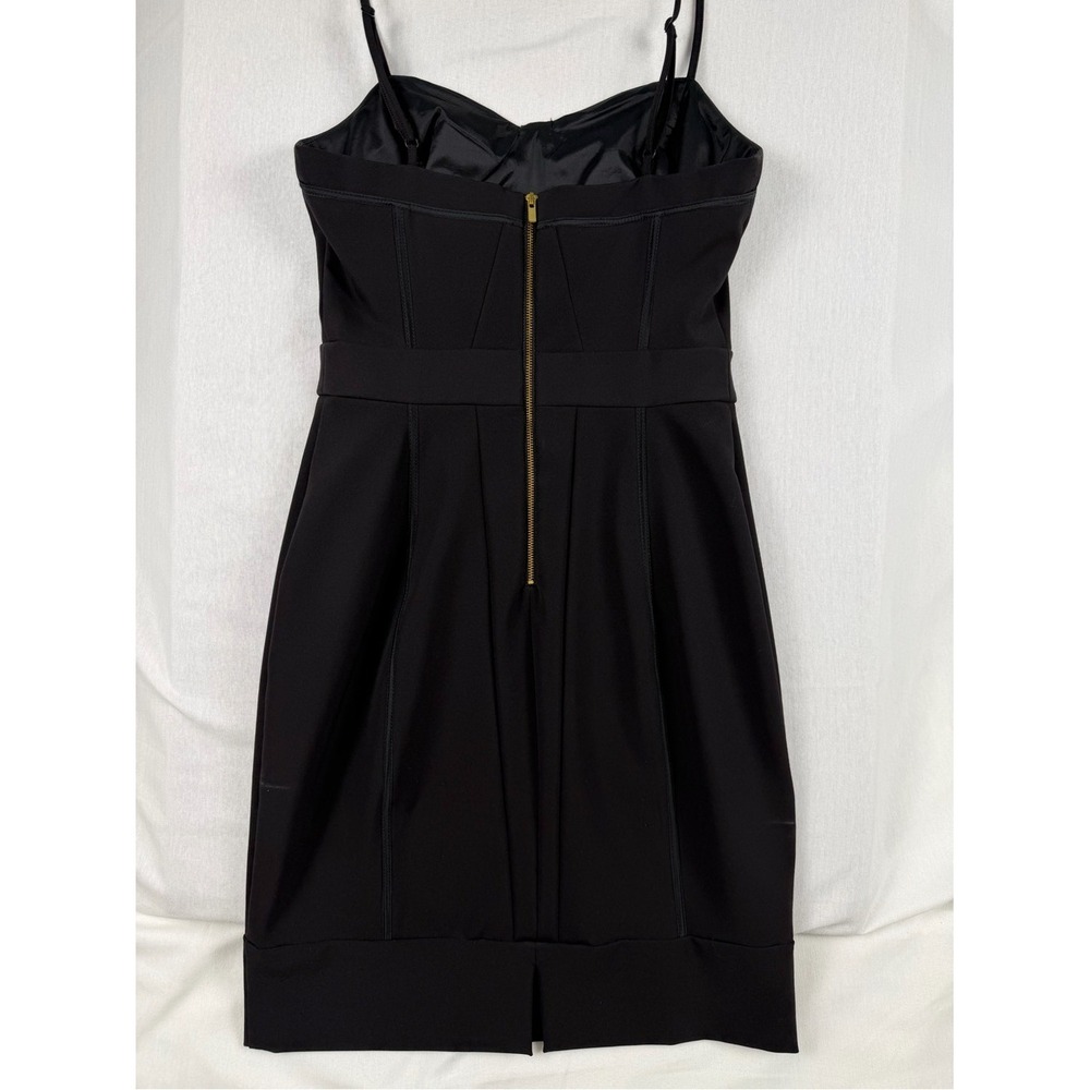 Banana Republic Little Black Dress LBD Structured Ponte Exposed Zipper 4P
